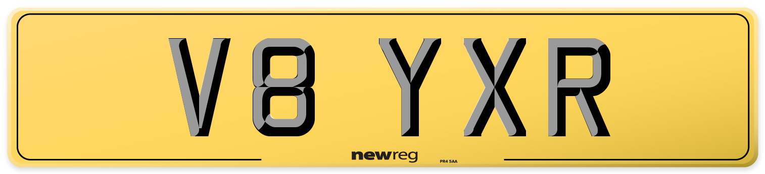 V8 YXR Rear Number Plate