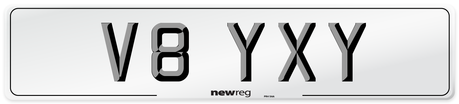 V8 YXY Front Number Plate