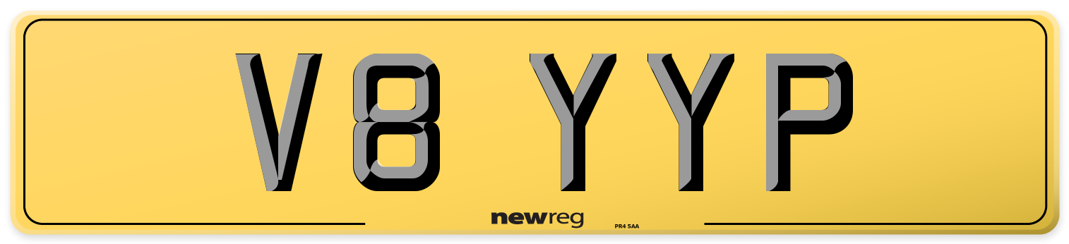 V8 YYP Rear Number Plate