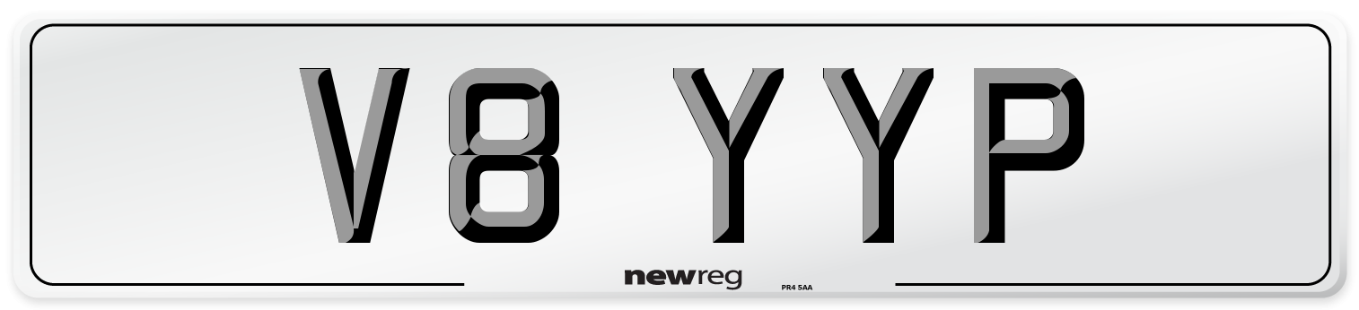 V8 YYP Front Number Plate