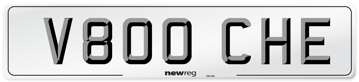 V800 CHE Front Number Plate