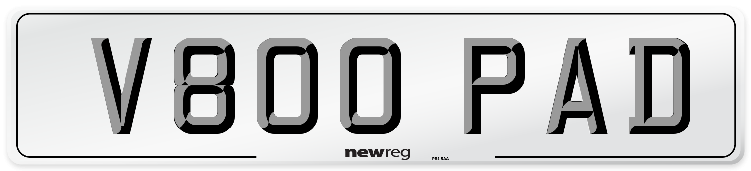 V800 PAD Front Number Plate