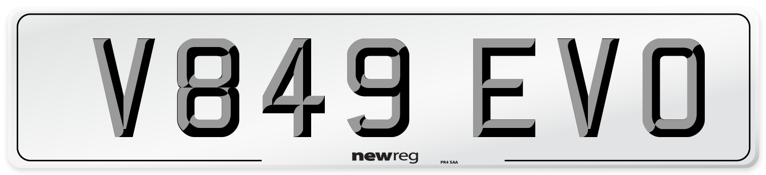 V849 EVO Front Number Plate