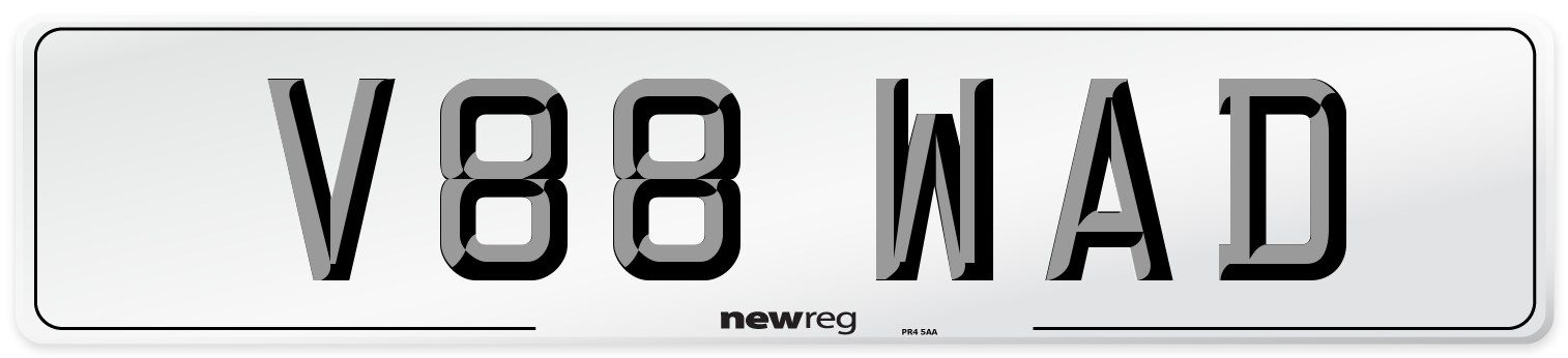 V88 WAD Front Number Plate