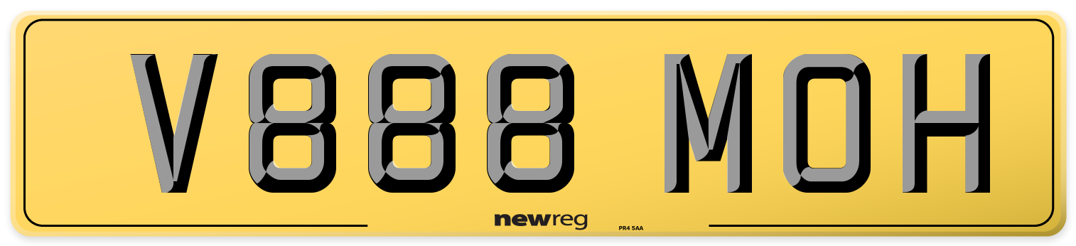 V888 MOH Rear Number Plate