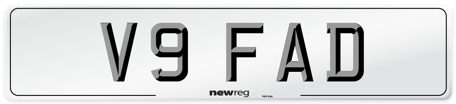 V9 FAD Front Number Plate