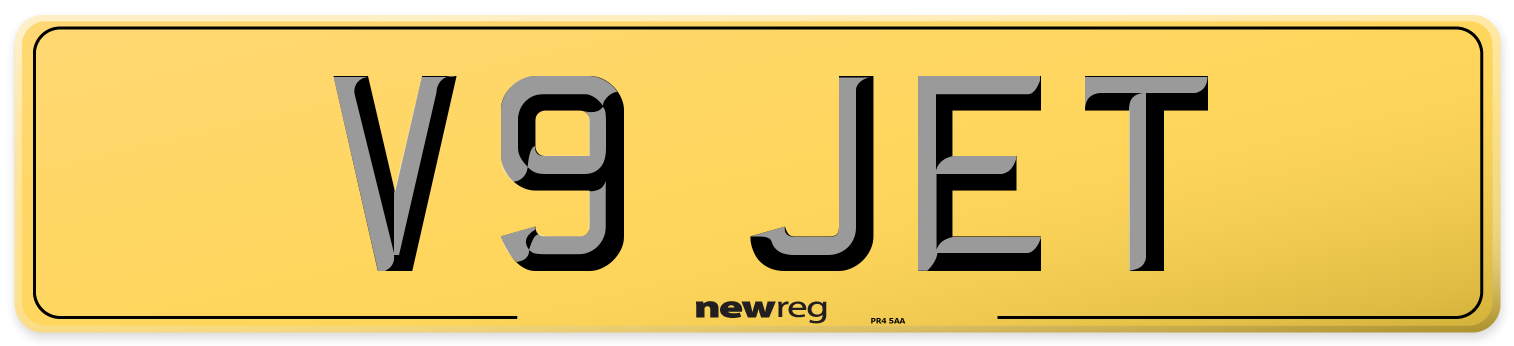 V9 JET Rear Number Plate