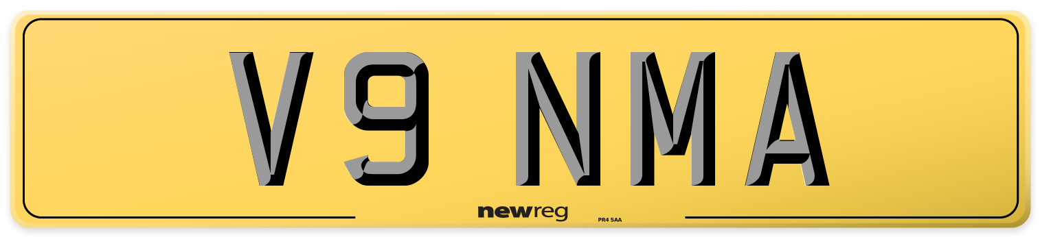V9 NMA Rear Number Plate