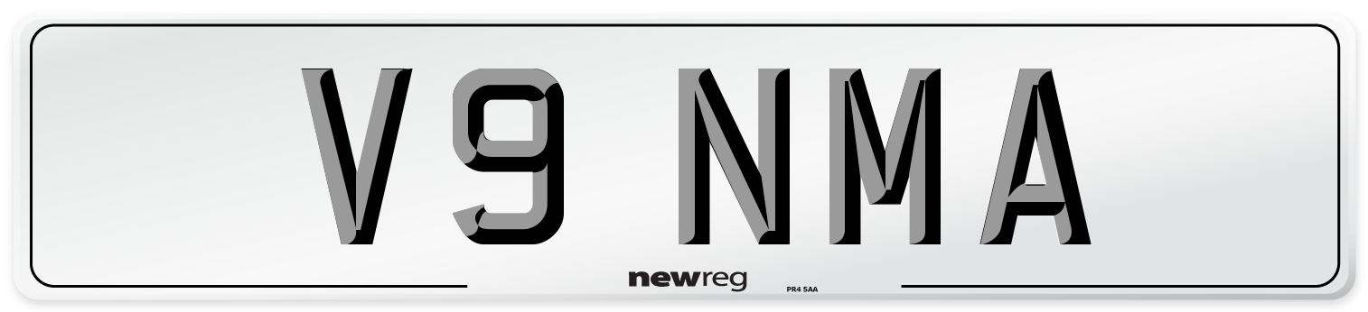 V9 NMA Front Number Plate