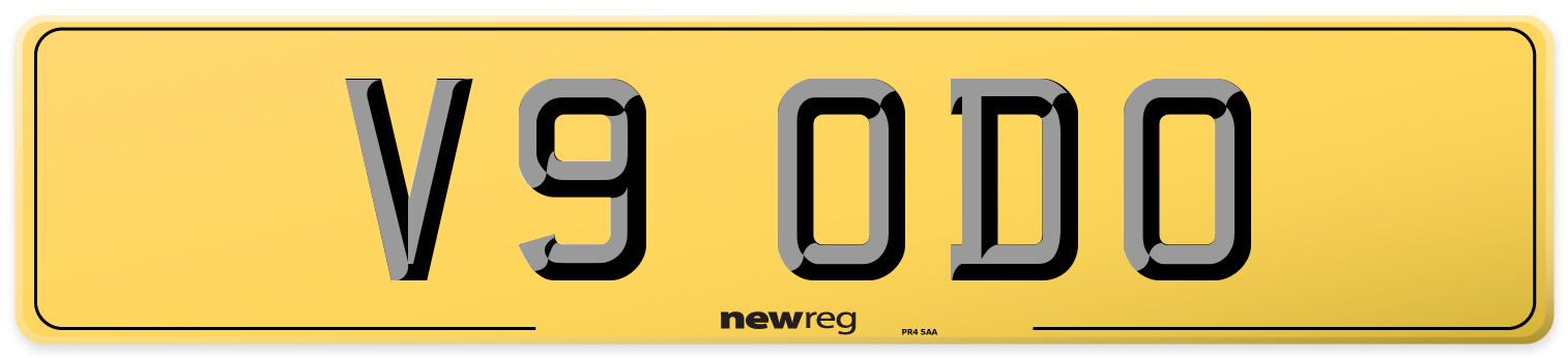 V9 ODO Rear Number Plate