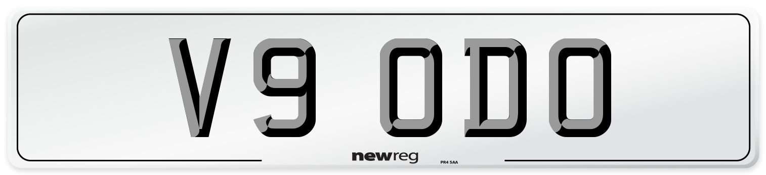 V9 ODO Front Number Plate