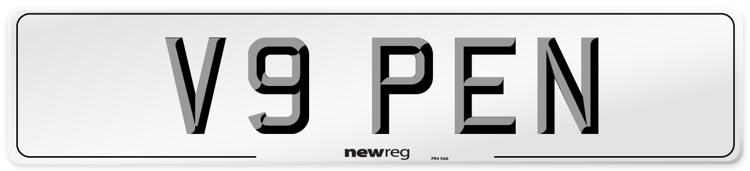 V9 PEN Front Number Plate