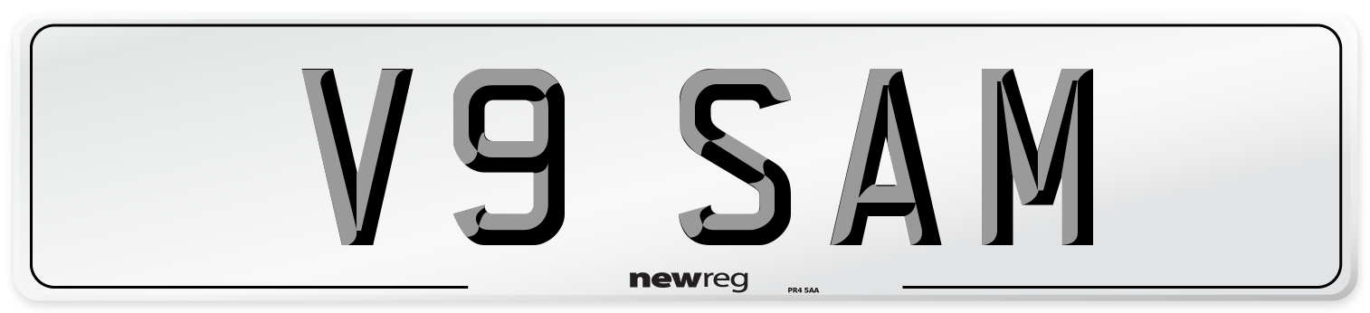 V9 SAM Front Number Plate