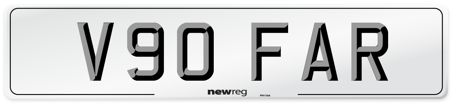 V90 FAR Front Number Plate