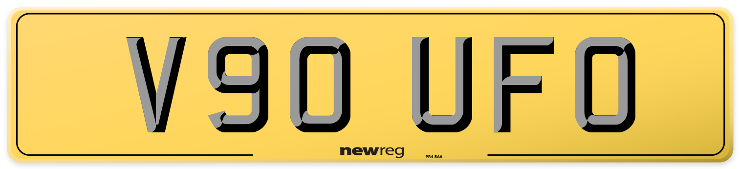 V90 UFO Rear Number Plate