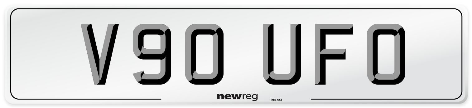 V90 UFO Front Number Plate