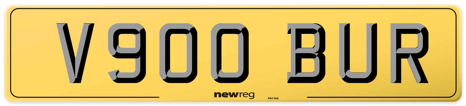 V900 BUR Rear Number Plate