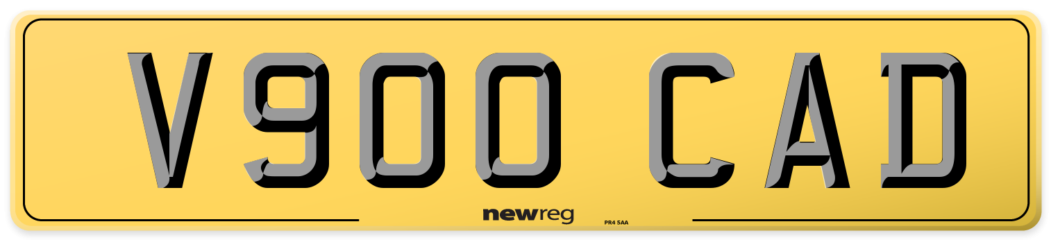 V900 CAD Rear Number Plate