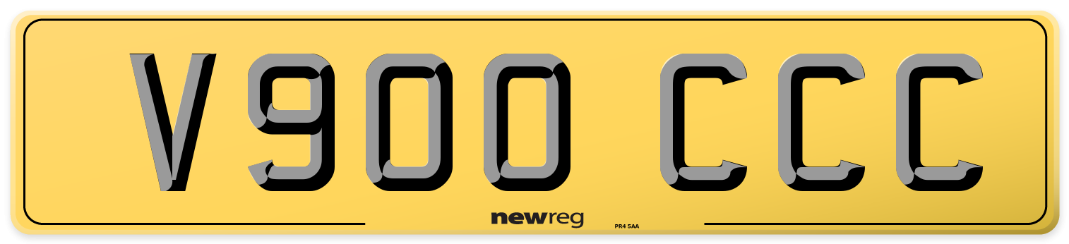 V900 CCC Rear Number Plate