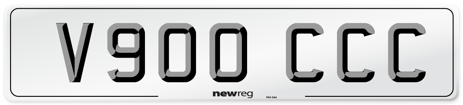 V900 CCC Front Number Plate