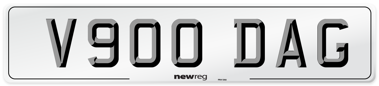 V900 DAG Front Number Plate