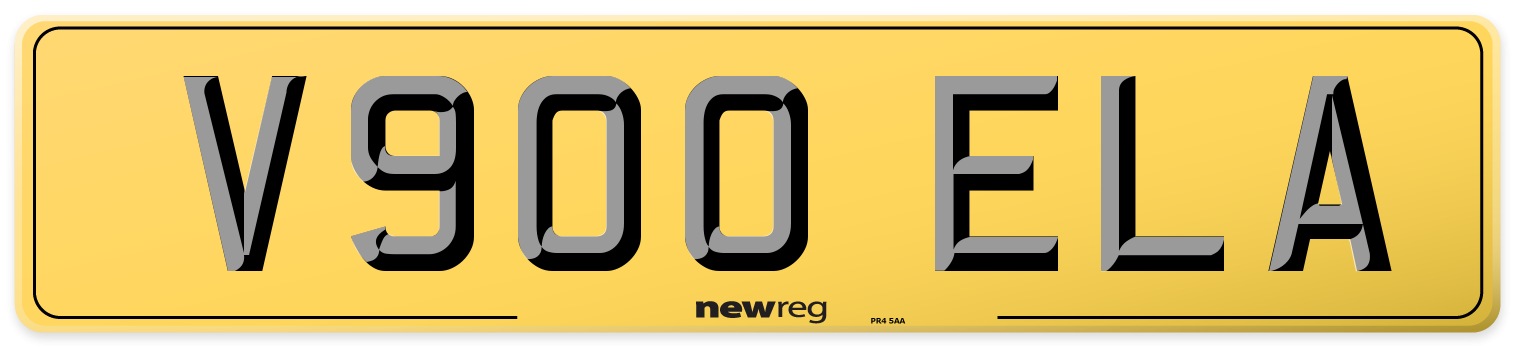 V900 ELA Rear Number Plate