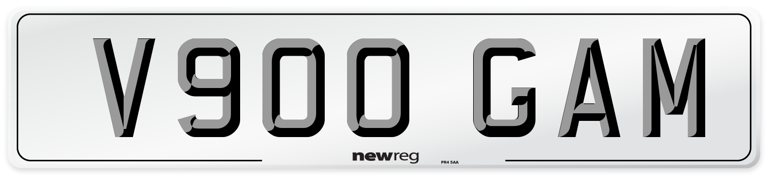 V900 GAM Front Number Plate