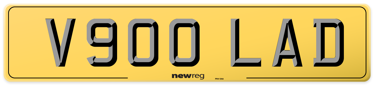 V900 LAD Rear Number Plate