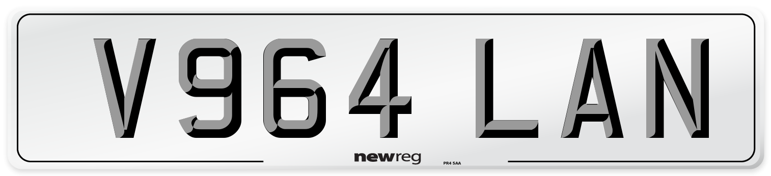 V964 LAN Front Number Plate