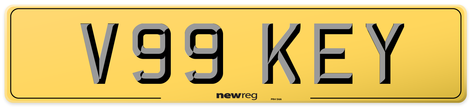 V99 KEY Rear Number Plate