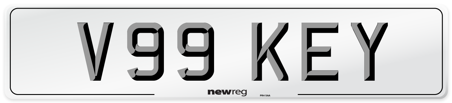 V99 KEY Front Number Plate