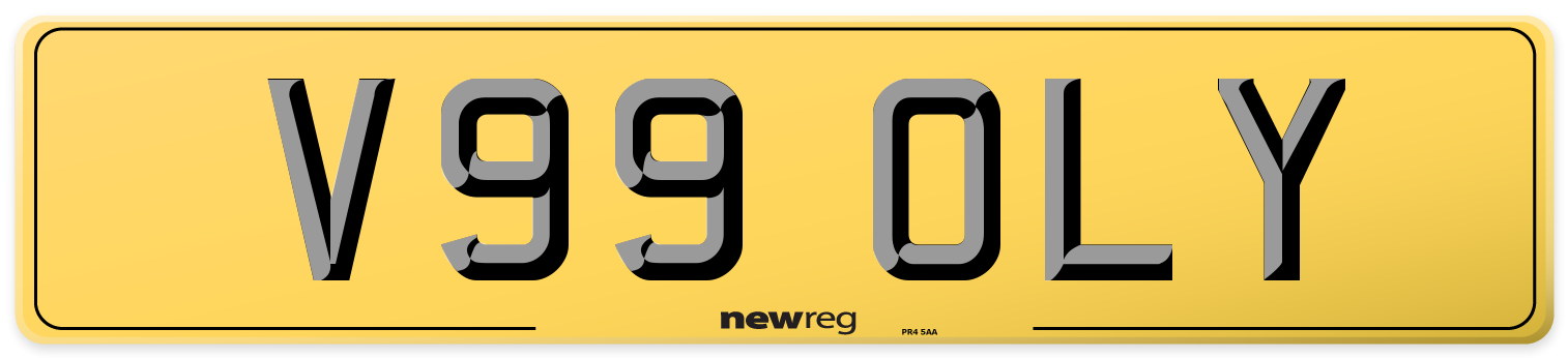 V99 OLY Rear Number Plate