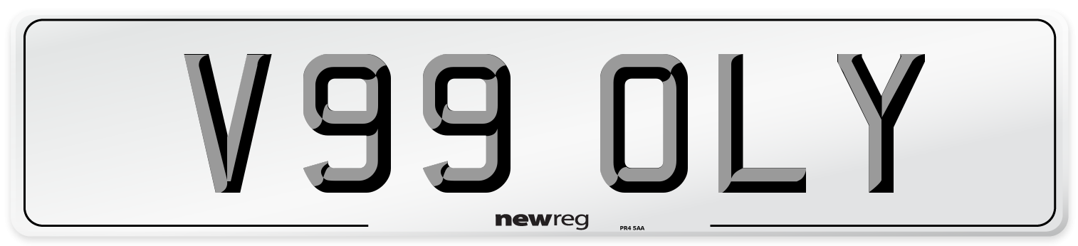 V99 OLY Front Number Plate