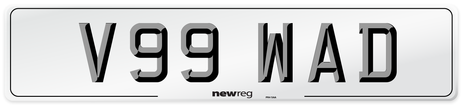 V99 WAD Front Number Plate