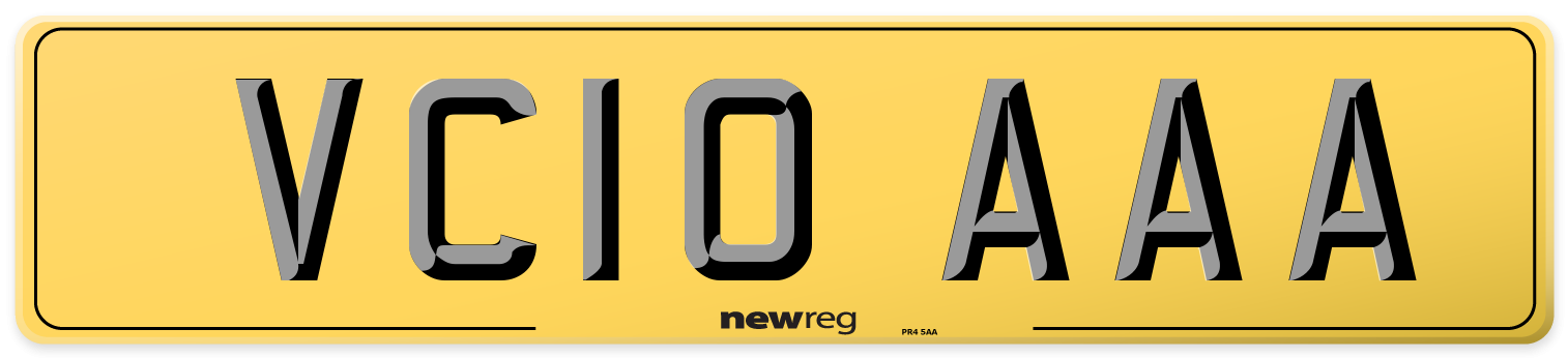 VC10 AAA Rear Number Plate
