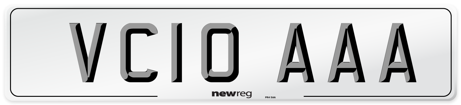 VC10 AAA Front Number Plate