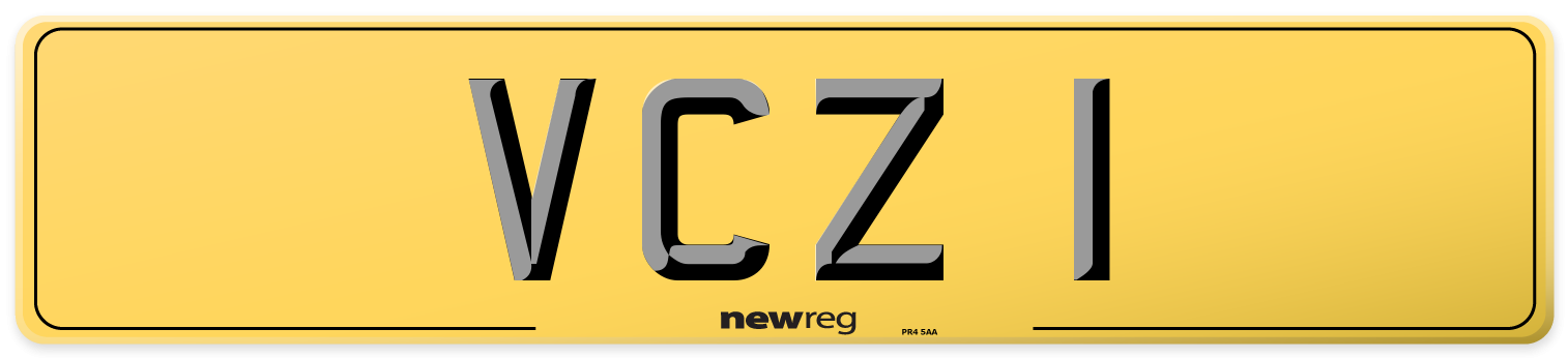 VCZ 1 Rear Number Plate