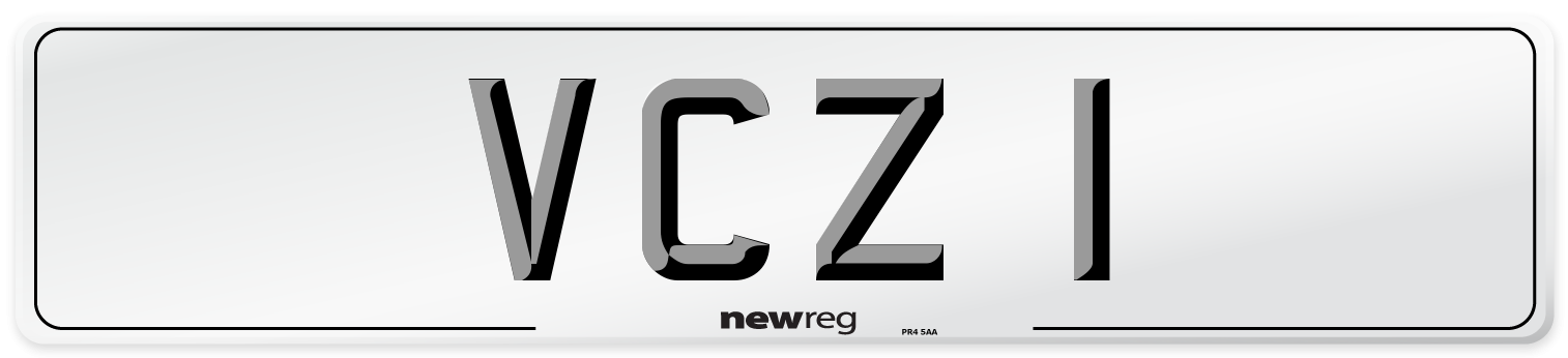 VCZ 1 Front Number Plate