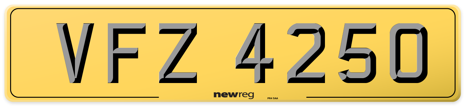 VFZ 4250 Rear Number Plate