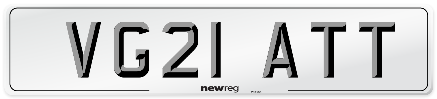 VG21 ATT Front Number Plate
