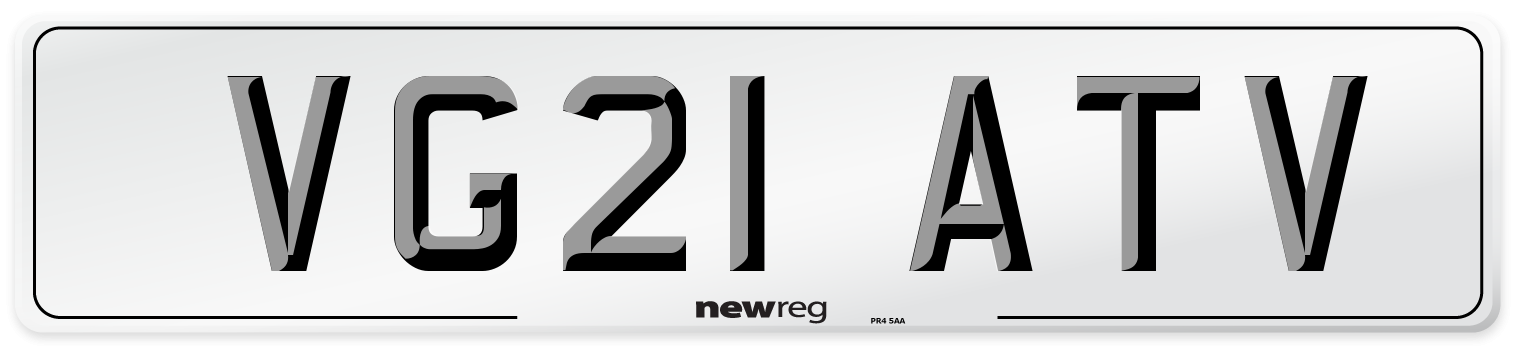 VG21 ATV Front Number Plate