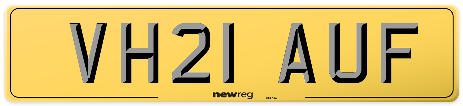 VH21 AUF Rear Number Plate