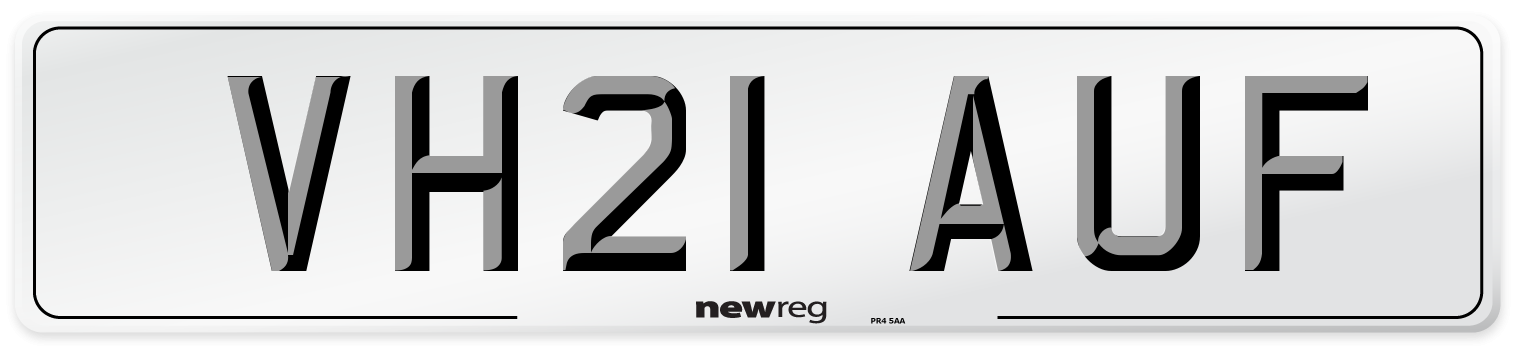 VH21 AUF Front Number Plate