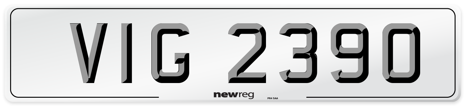VIG 2390 Front Number Plate