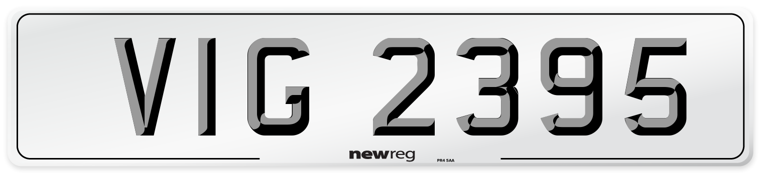 VIG 2395 Front Number Plate