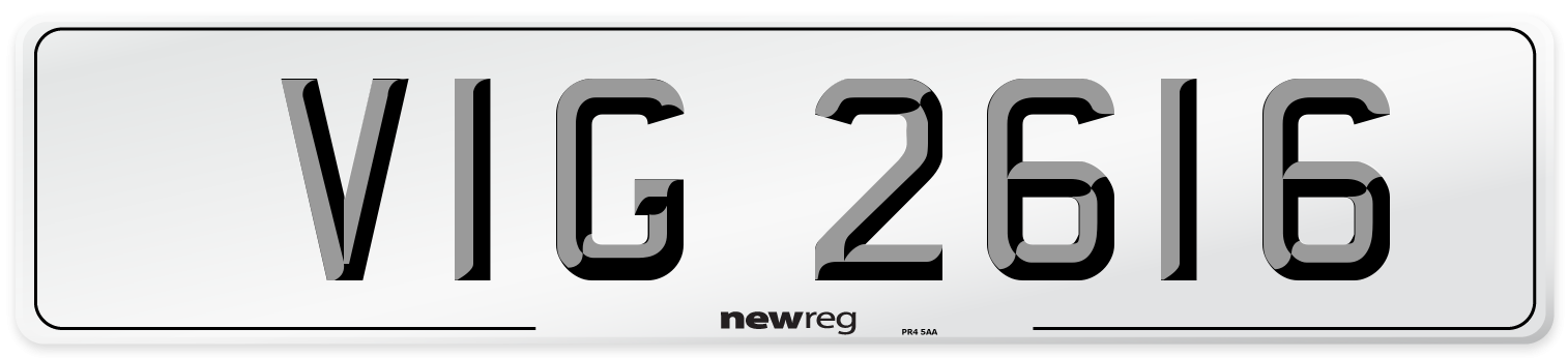 VIG 2616 Front Number Plate