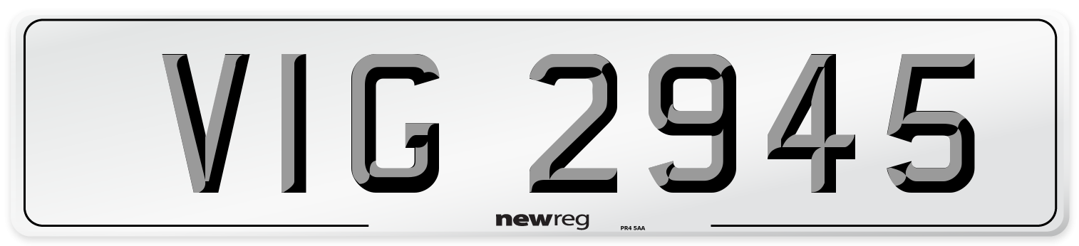 VIG 2945 Front Number Plate