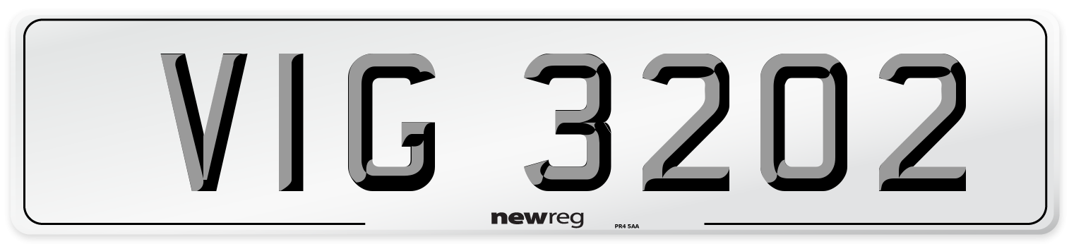 VIG 3202 Front Number Plate