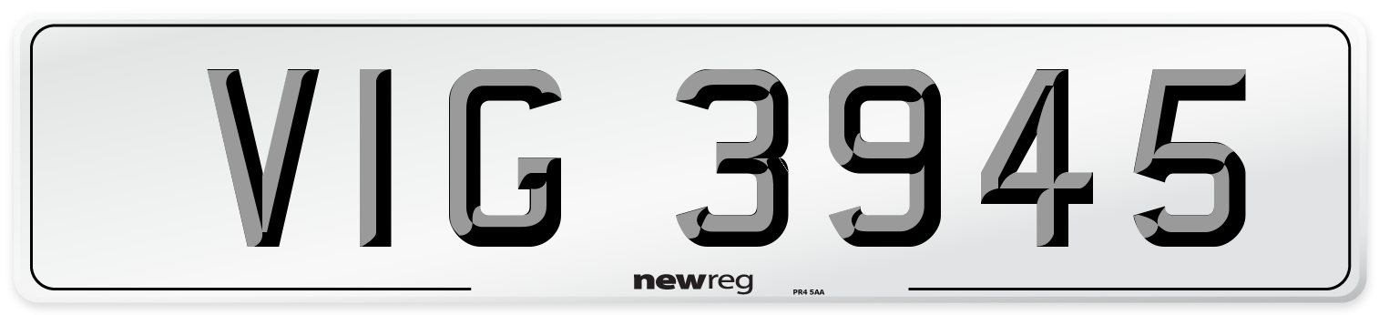VIG 3945 Front Number Plate