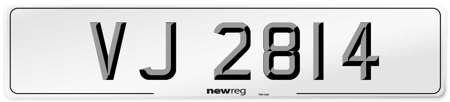 VJ 2814 Front Number Plate